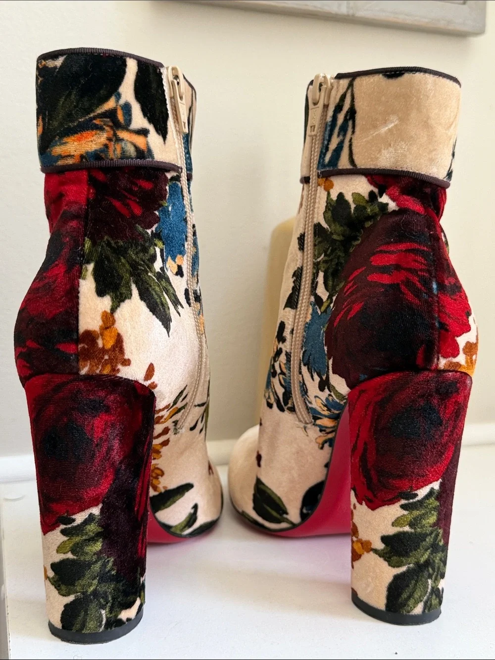 Christian Louboutin Veau Velour Moulamax  Boots Size 37.5/7.5US